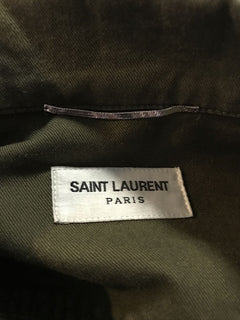 Neu $2290 Saint Laurent Jackenmantel Grün/Kaki 38 US (48 Eu) Italien