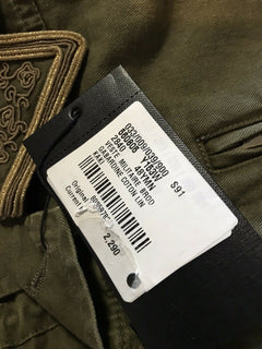 Neu $2290 Saint Laurent Jackenmantel Grün/Kaki 38 US (48 Eu) Italien