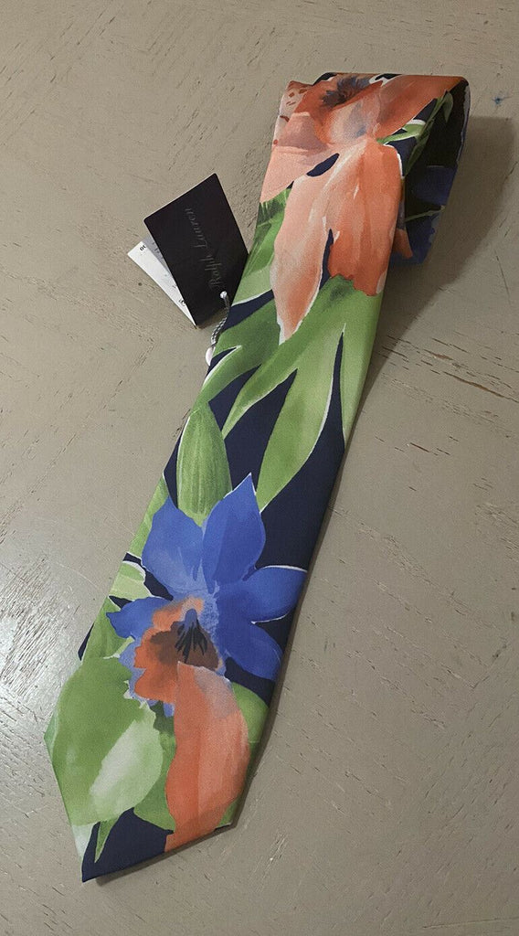 New $195. Ralph Lauren Purple Label Neck Tie Multicolor Hand made in Italy