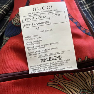 Neuer zweireihiger Herrenanzug von Gucci für 5.300 $, Marineblau/Blau, 42 R US (52R Eu), Italien