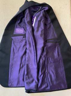 Neu $3295 Ralph Lauren Purple Label Herren-Smokinganzug Schwarz 46R US/56R Eu Italien