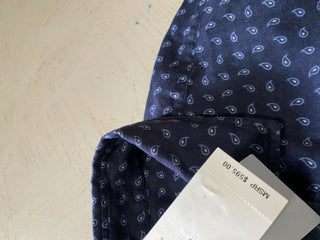Neu mit Etikett: 595 $ Ralph Lauren Purple Label Herren-Leinenhemd Navy XL Italien