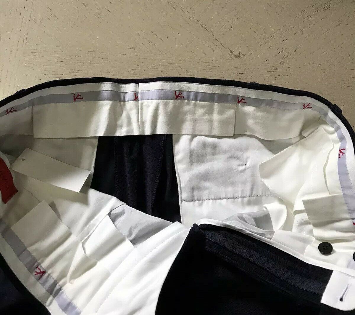 NWT $698 Isaia Men Velvet Dress Pants Navy 36 US ( 52 Eu ) Italy
