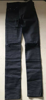 Neu mit Etikett: 750 $ Saint Laurent Herrenjeanshose Black Denim 30 US Italien