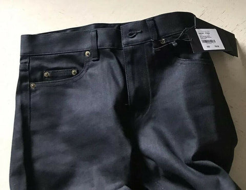 Neu mit Etikett: 750 $ Saint Laurent Herrenjeanshose Black Denim 30 US Italien