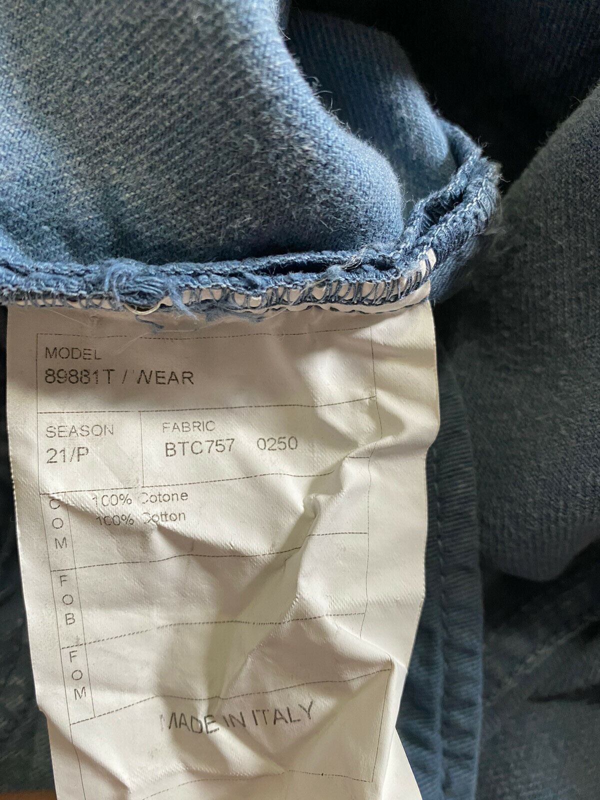 NWT $345 Boglioli Men’s Jeans Pants Blue 40 US Italy
