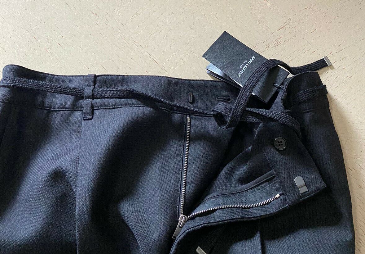NWT $990 Saint Laurent Men Dress Pants Black 34 US ( 50 Eu ) Italy
