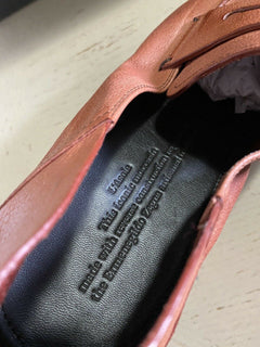 Neue 750 $ Ermenegildo Zegna Iconic Mokassin-Leder-Loafer-Schuhe Braun 10,5 US