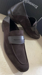 Neu $ 750 Ermenegildo Zegna Iconic Mokassin-Wildleder-Loafer-Schuhe DK Brown 10 US
