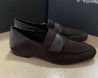 Neu $ 750 Ermenegildo Zegna Iconic Mokassin-Wildleder-Loafer-Schuhe DK Brown 10 US
