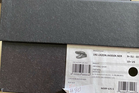 New $625 Ermenegildo Zegna Men Leather Driver Loafers Shoes Black 10.5 US Italy