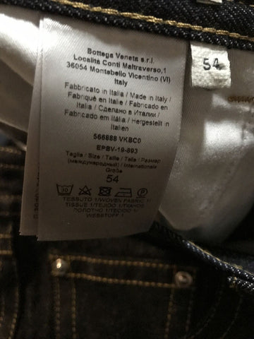 NWT $590 Bottega Veneta Men’s Jeans Pants Blue Denim 38 US/54 Eu Italy