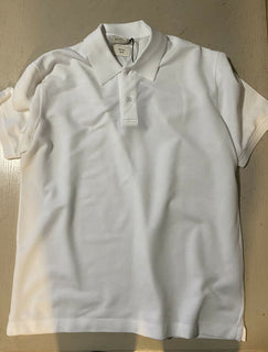 Neu mit Etikett: 390 $ Bottega Veneta Herren-Poloshirt Weiß XL US (54 Eu) Italien