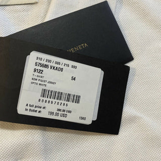 Neu mit Etikett: 390 $ Bottega Veneta Herren-Poloshirt Weiß XL US (54 Eu) Italien