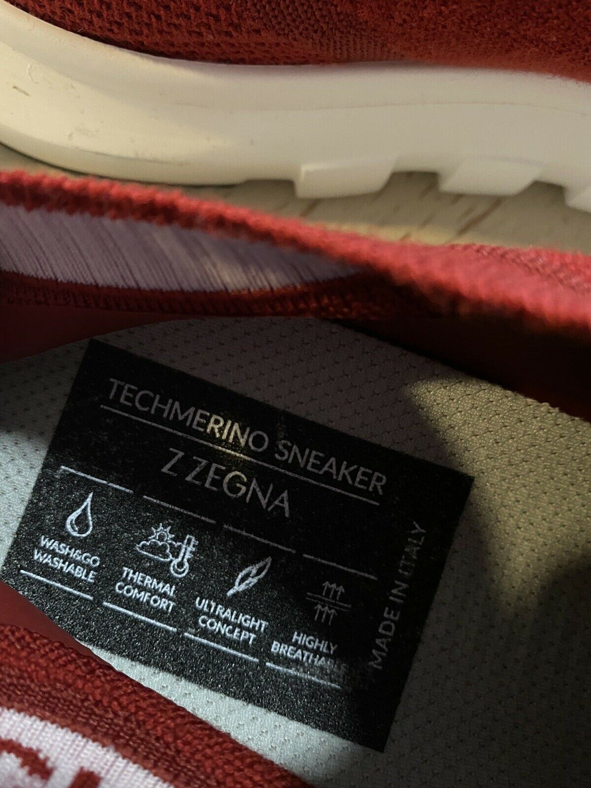 Neue Z Zegna Techmerino Sneakers Schuhe Rot 9,5 US Italien