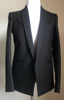 Neu mit Etikett: 3790 $ Saint Laurent Herren Westernjacke Blazer Schwarz 36R US (46R Eu) Italien