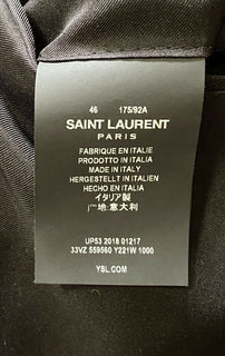 Neu mit Etikett: 3790 $ Saint Laurent Herren Westernjacke Blazer Schwarz 36R US (46R Eu) Italien