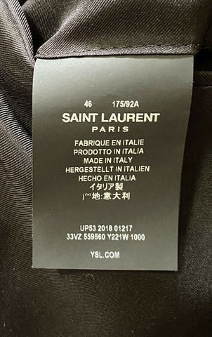 NWT $3790 Saint Laurent Men Western Jacket Blazer Black 36R US ( 46R Eu ) Italy