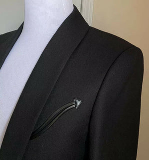 Neu mit Etikett: 3790 $ Saint Laurent Herren Westernjacke Blazer Schwarz 36R US (46R Eu) Italien