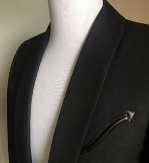 Neu mit Etikett: 3790 $ Saint Laurent Herren Westernjacke Blazer Schwarz 36R US (46R Eu) Italien
