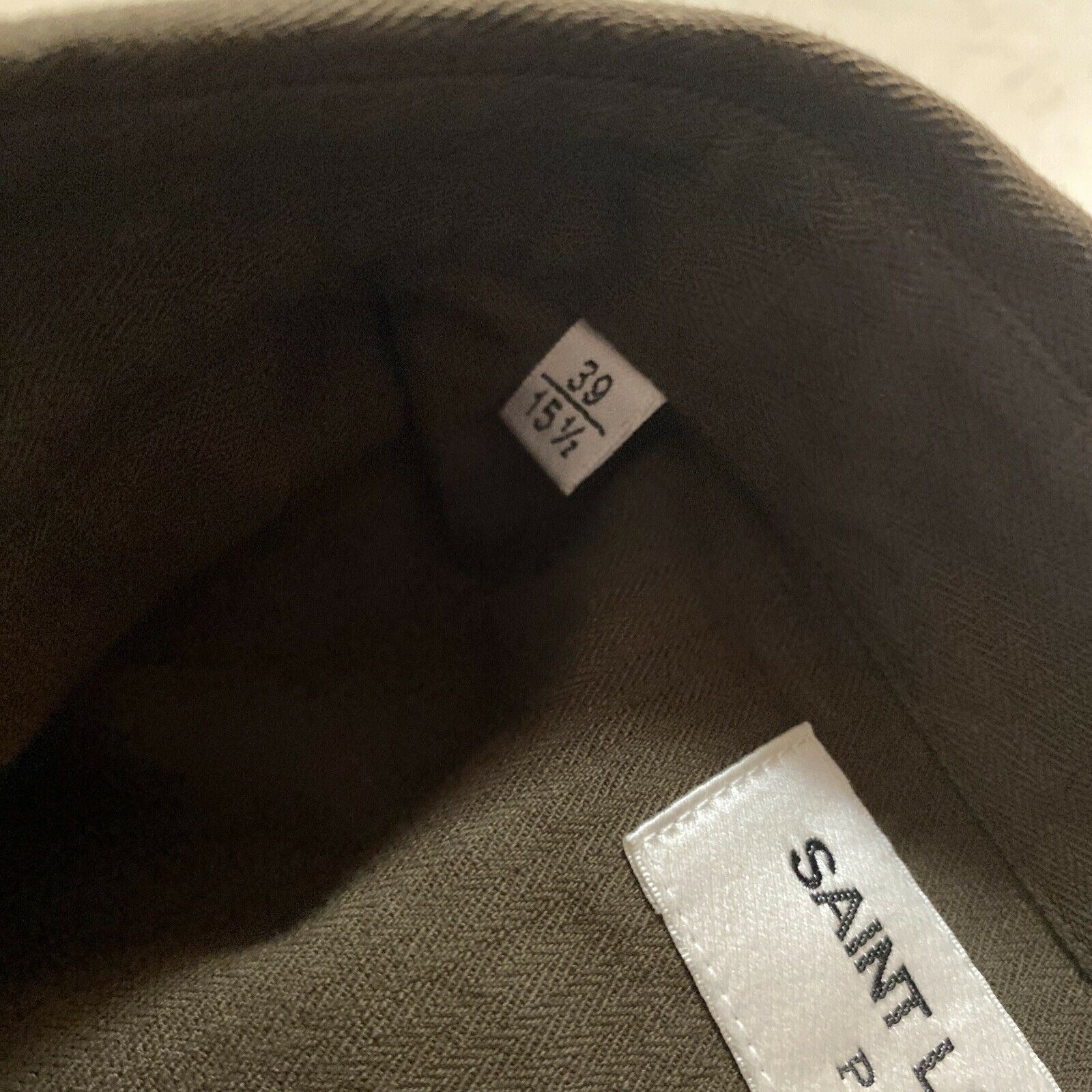 NWT $1490 Saint Laurent Men Western Shirt Green S ( 38/15 ) Italy