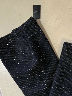 Neu mit Etikett: 1650 $ Saint Laurent Herrenanzughose Schwarz 34 US (50 Eu) Italien 603193