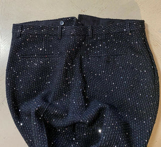 Neu mit Etikett: 1650 $ Saint Laurent Herrenanzughose Schwarz 34 US (50 Eu) Italien 603193