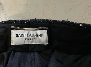 Neu mit Etikett: 1650 $ Saint Laurent Herrenanzughose Schwarz 34 US (50 Eu) Italien 603193