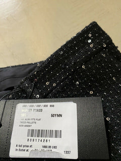 Neu mit Etikett: 1650 $ Saint Laurent Herrenanzughose Schwarz 34 US (50 Eu) Italien 603193