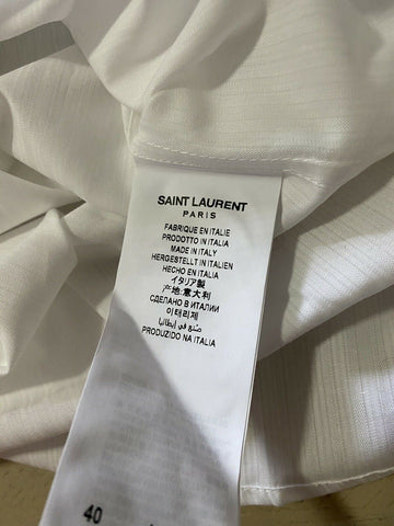NWT Saint Laurent Mens  Dress Shirt  White ( 40/15.5 ) Italy