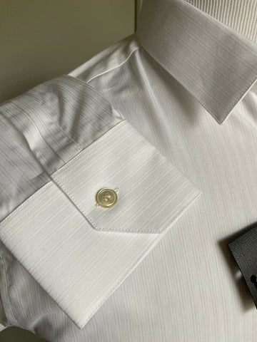 NWT Saint Laurent Mens  Dress Shirt  White ( 40/15.5 ) Italy