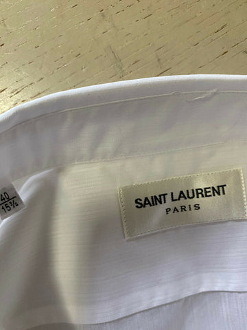 NWT Saint Laurent Mens  Dress Shirt  White ( 40/15.5 ) Italy