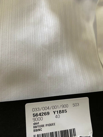 NWT Saint Laurent Mens  Dress Shirt  White ( 40/15.5 ) Italy