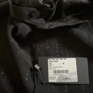 Neu mit Etikett: 1190 $ Saint Laurent Herren Seidenhemd Schwarz L (42/16,5) Italien