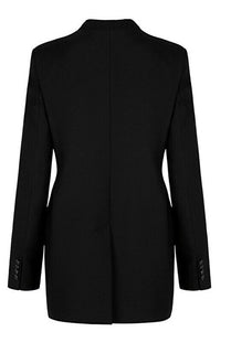Neu $2820 Givenchy Damen Wollkettenjacke Blazer Schwarz 36/4 Italien