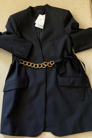 New $2820 Givenchy Women’s Wool Chain Jacket Blazer Black 36/4 Italy