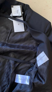 Neu $2820 Givenchy Damen Wollkettenjacke Blazer Schwarz 36/4 Italien
