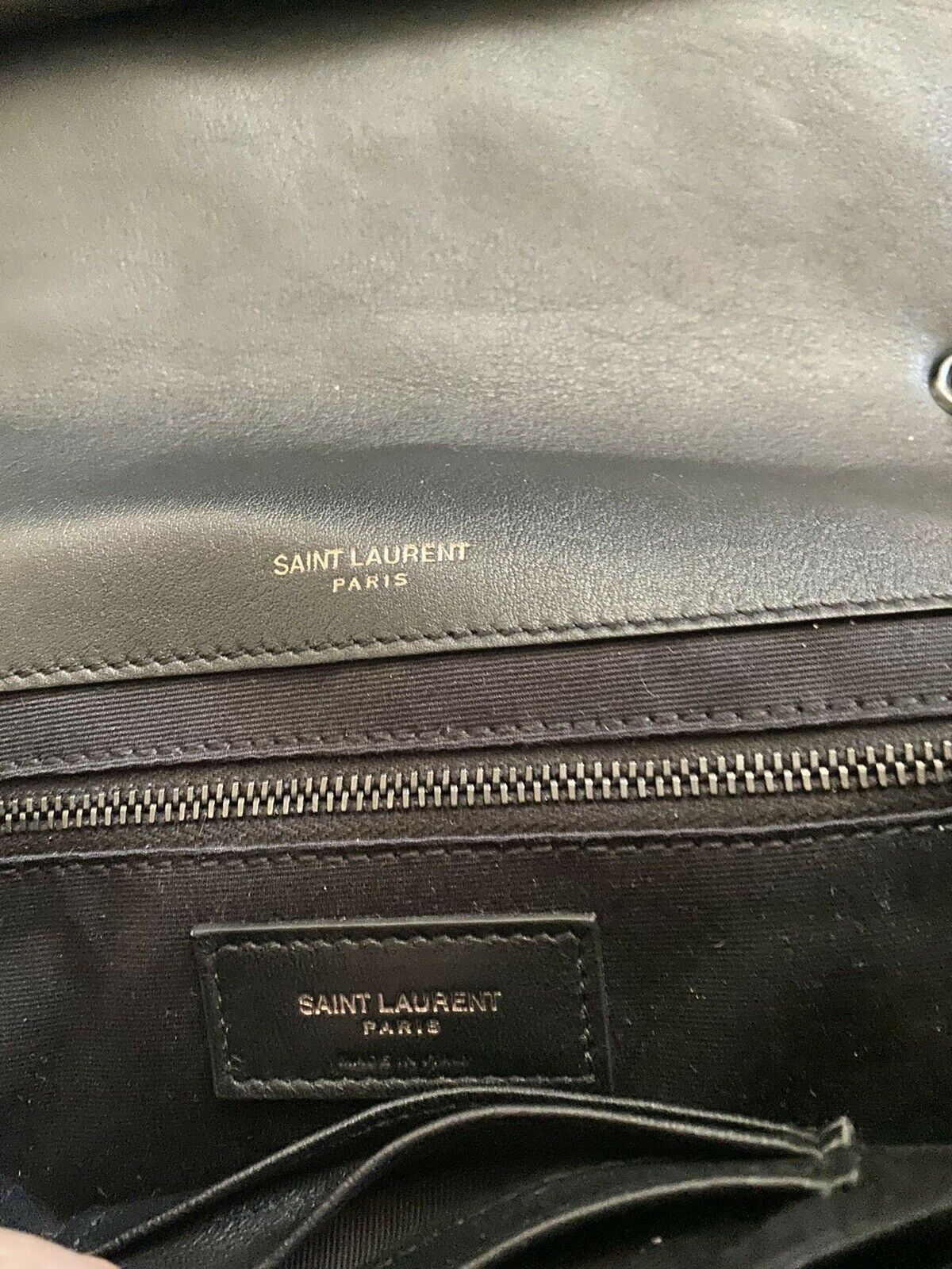 Новая кожаная сумка через плечо Saint Laurent YSL Jaime за 3150 долларов США, черная/коричневая 515821