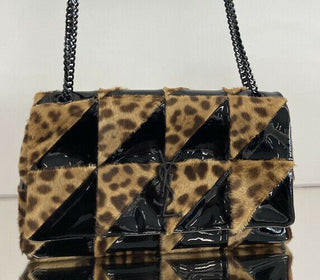 Neu 3150 $ Saint Laurent YSL Jaime Leder Umhängetasche Schwarz/Braun 515821