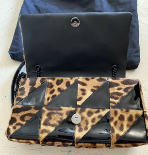 Neu 3150 $ Saint Laurent YSL Jaime Leder Umhängetasche Schwarz/Braun 515821