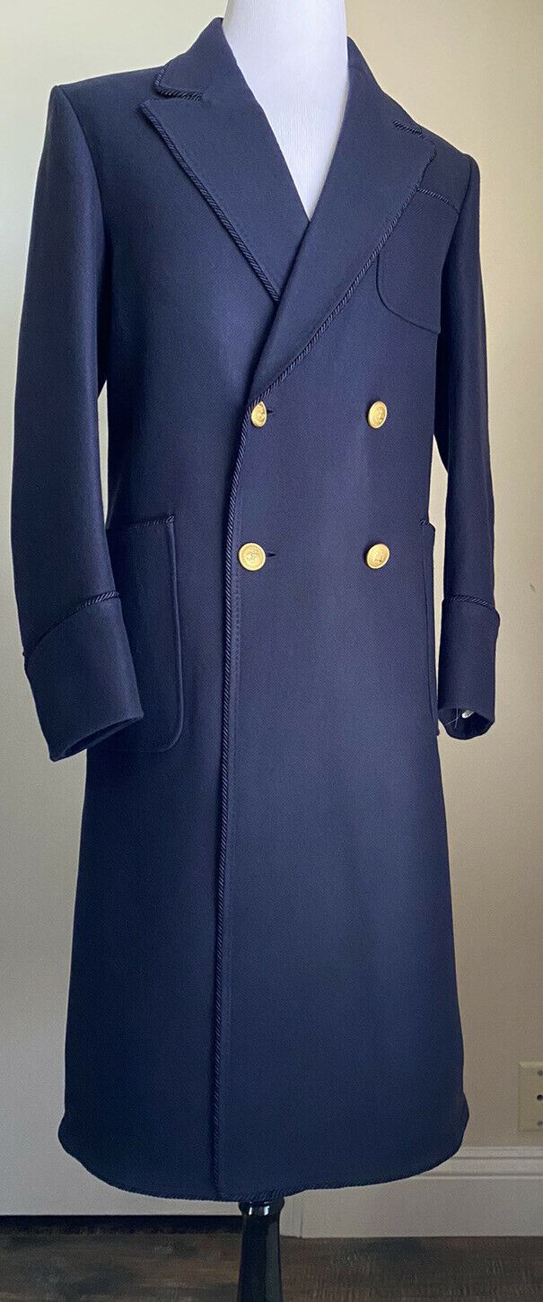 Новое мужское пальто Gucci из верблюжьего волоса, темно-синее, темно-синее, 38 США/48 ЕС, Италия, $4700