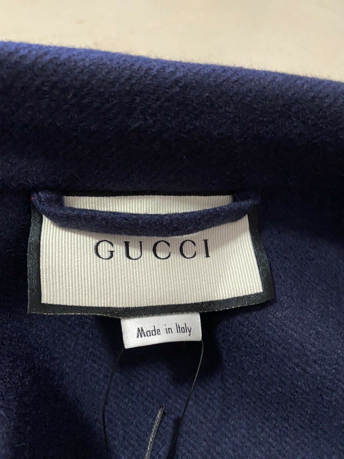 New $4700 Gucci Men’s Camel Hair Overcoat Coat Navy 38 US/48 Eu Italy