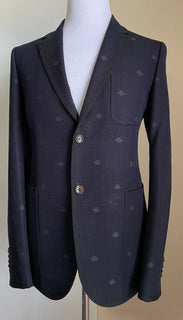 Neu mit Etikett: 3490 $ Gucci Herren-Sportmantel, Jacke, Blazer, Marineblau, 40R US (50R Eu), Italien