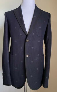 Neu mit Etikett: 3490 $ Gucci Herren-Sportmantel, Jacke, Blazer, Marineblau, 40R US (50R Eu), Italien