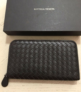Neue 800 $ Bottega Veneta Geldbörse DK Brown 114076 Italien