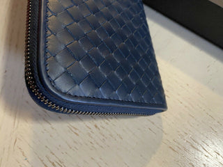 Neue 800-Dollar-Bottega-Veneta-Geldbörse Marineblau/Blau 114076 Italien