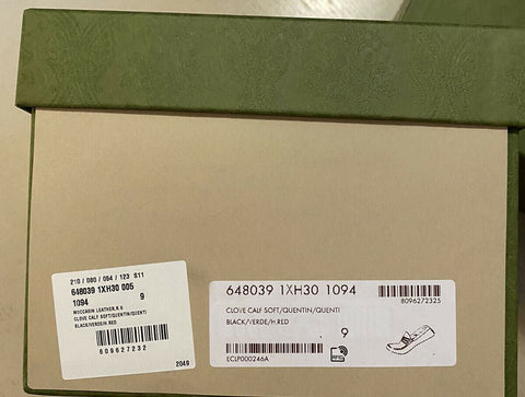 New Gucci Men’s GG Leather Driver Loafers Shoes Black 10 US ( 9 UK ) Italy