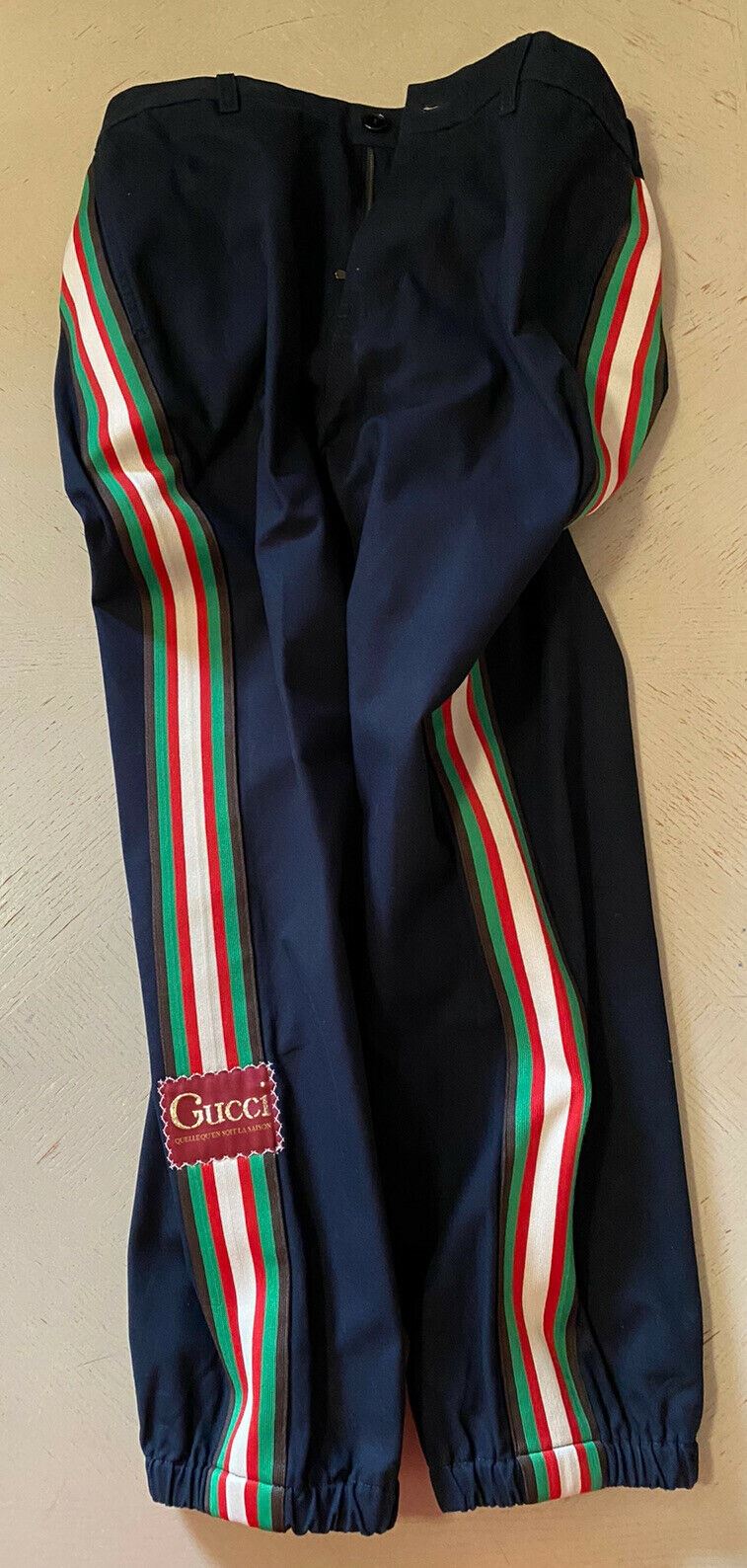 NWT $1100 Gucci Military Cotton Men’s Pants Night Blue 34 US ( 50 Eu ) Italy