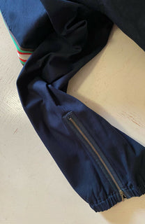 Neu mit Etikett: 1100 $ Gucci Military Cotton Herrenhose Nachtblau 34 US (50 Eu) Italien