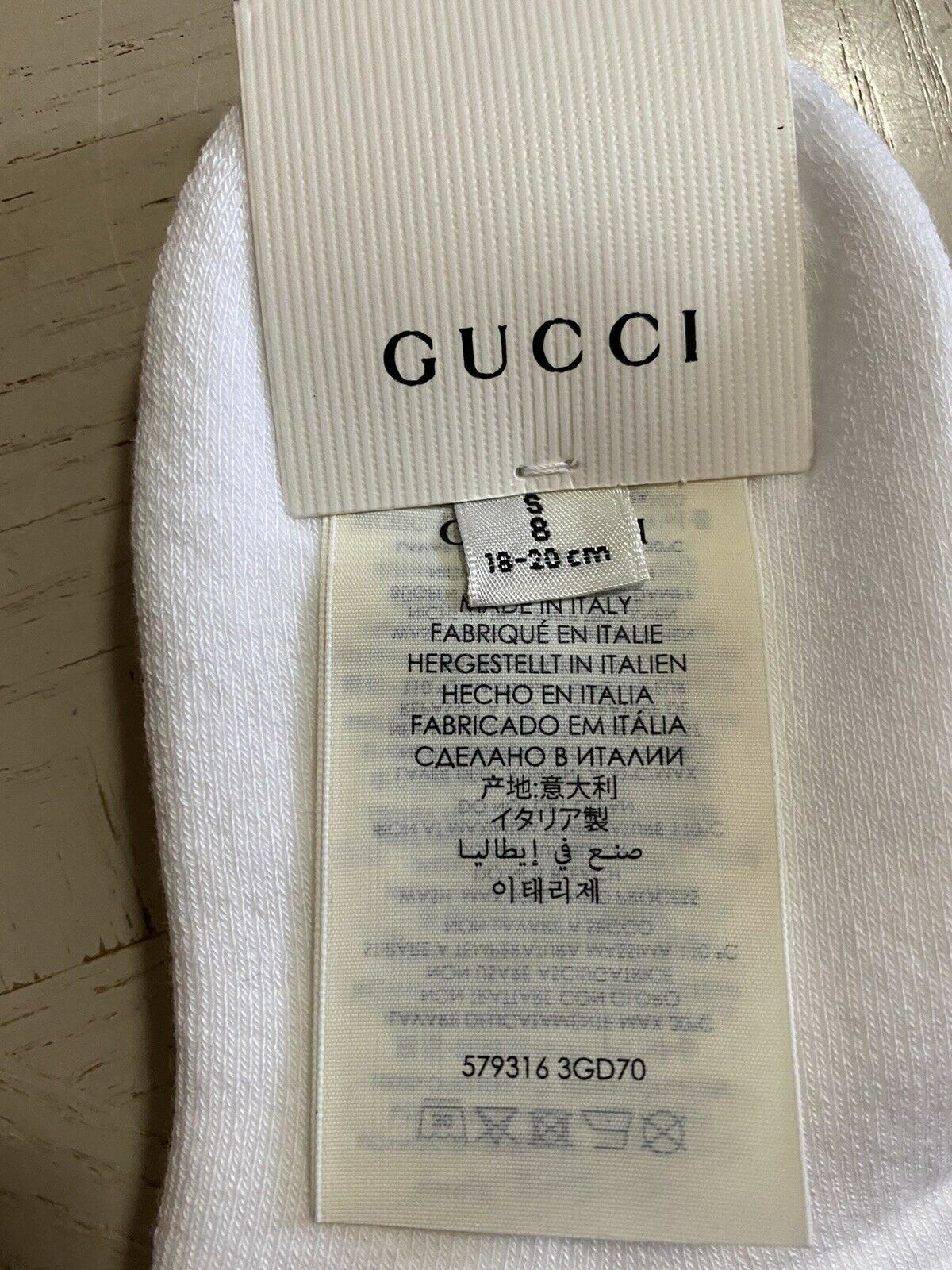 Neu mit Etikett: Gucci Herren-Baumwollsocken mit Gucci-Monogramm, Weiß, Größe S, Italien